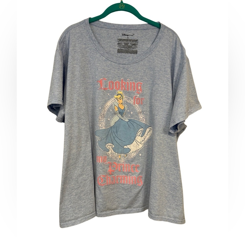 Disney Cinderella Heather Blue Short Sleeve Shirt Size 4XL